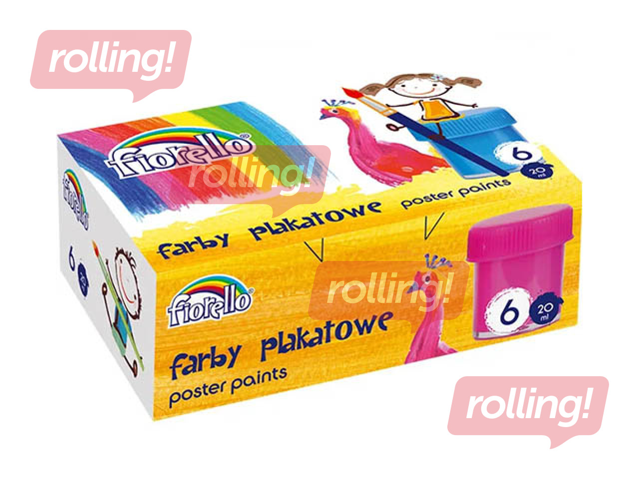 Guaššvärvid Fiorello, 20ml, 6 värvi