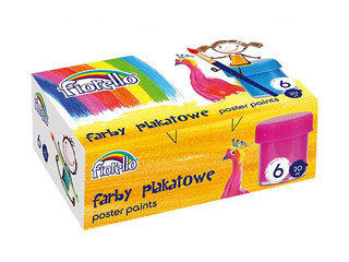 Water Poster Paint, 20ml, 6 colours