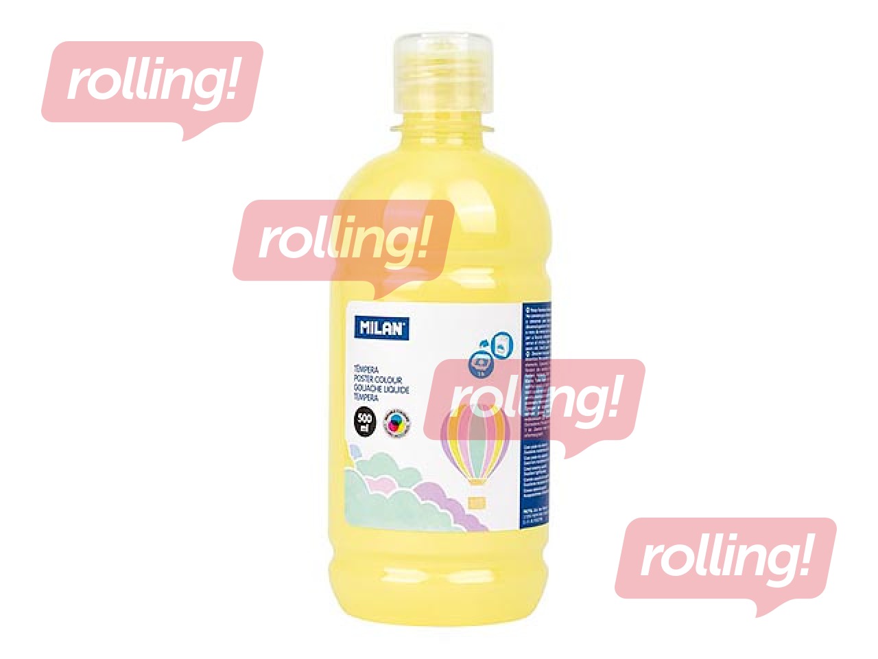 Plakativärv Milan, pastelne kollane, 500ml