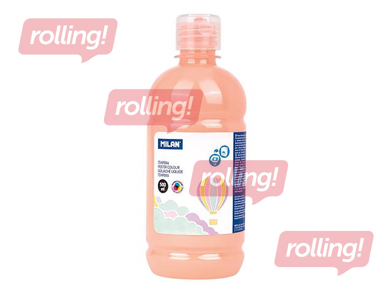 Plakativärv Milan, heleroosa, 500ml 