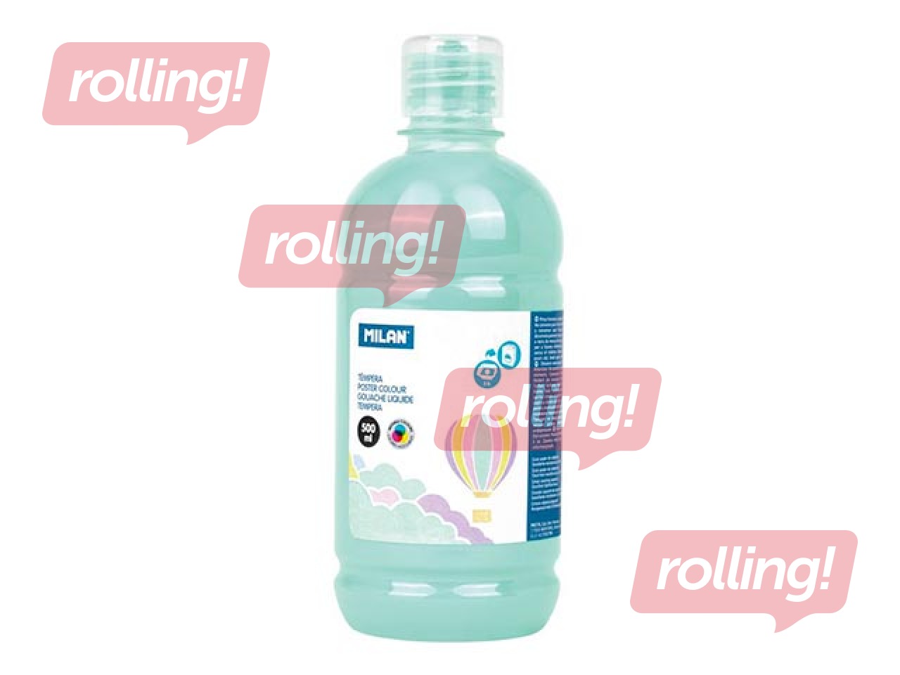 Plakativärv Milan, pastelne roheline, 500ml