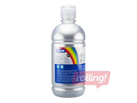 Plakativärv Milan, 500ml, hõbedane metallikvärv