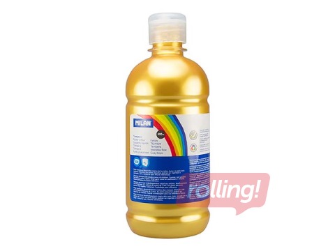 Plakativärv Milan, kuldne metallikvärv, 500ml