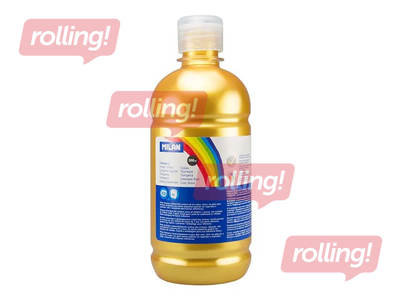 Plakativärv Milan, kuldne metallikvärv, 500ml