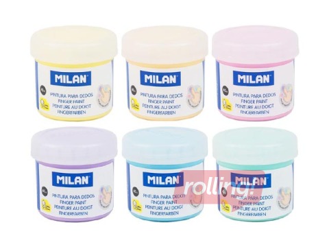 Finger paint Milan, 40ml, 6 pastel colours