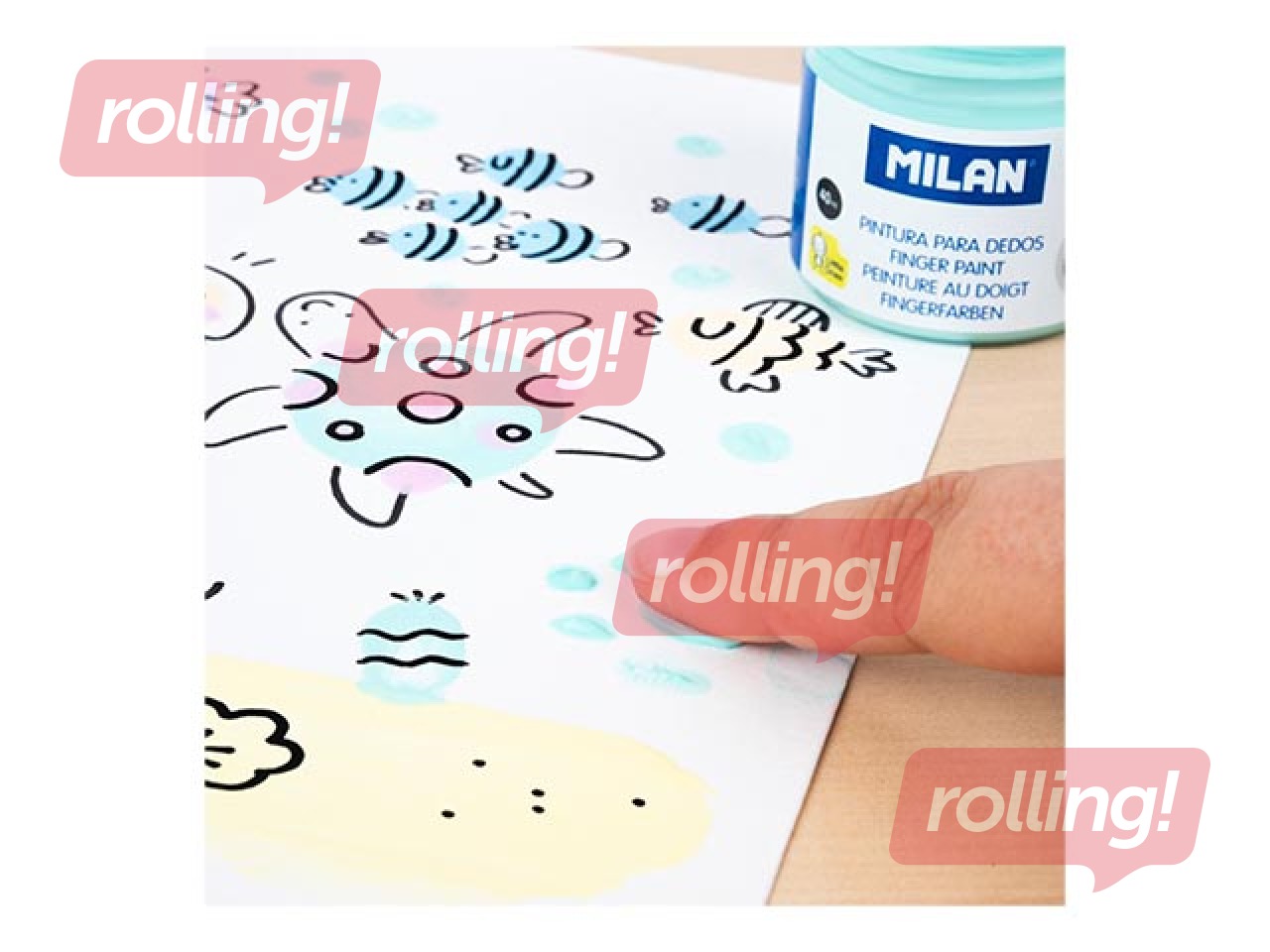 Finger paint Milan, 40ml, 6 pastel colours
