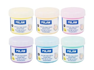 Sõrmevärv Milan, 40ml, 6 pastelset värvi