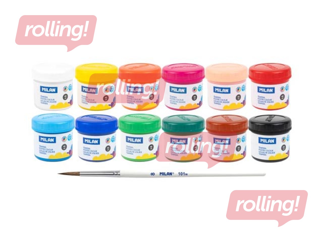 Plakativärv Milan, 40ml, 12 erinevat värvi