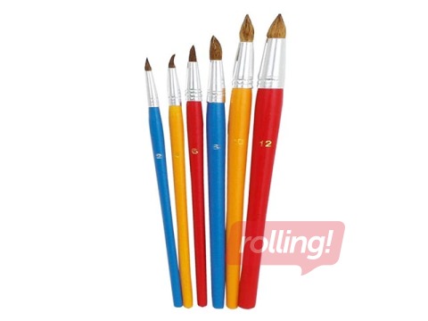 Pintslite komplekt 252B, 6 tk. Kitse karv N2, 4, 6, 8, 10, 12