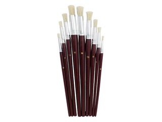 Brush set, 9 pcs., goat N0, 2, 4, 6, 8, 10, 12, 14,16. 