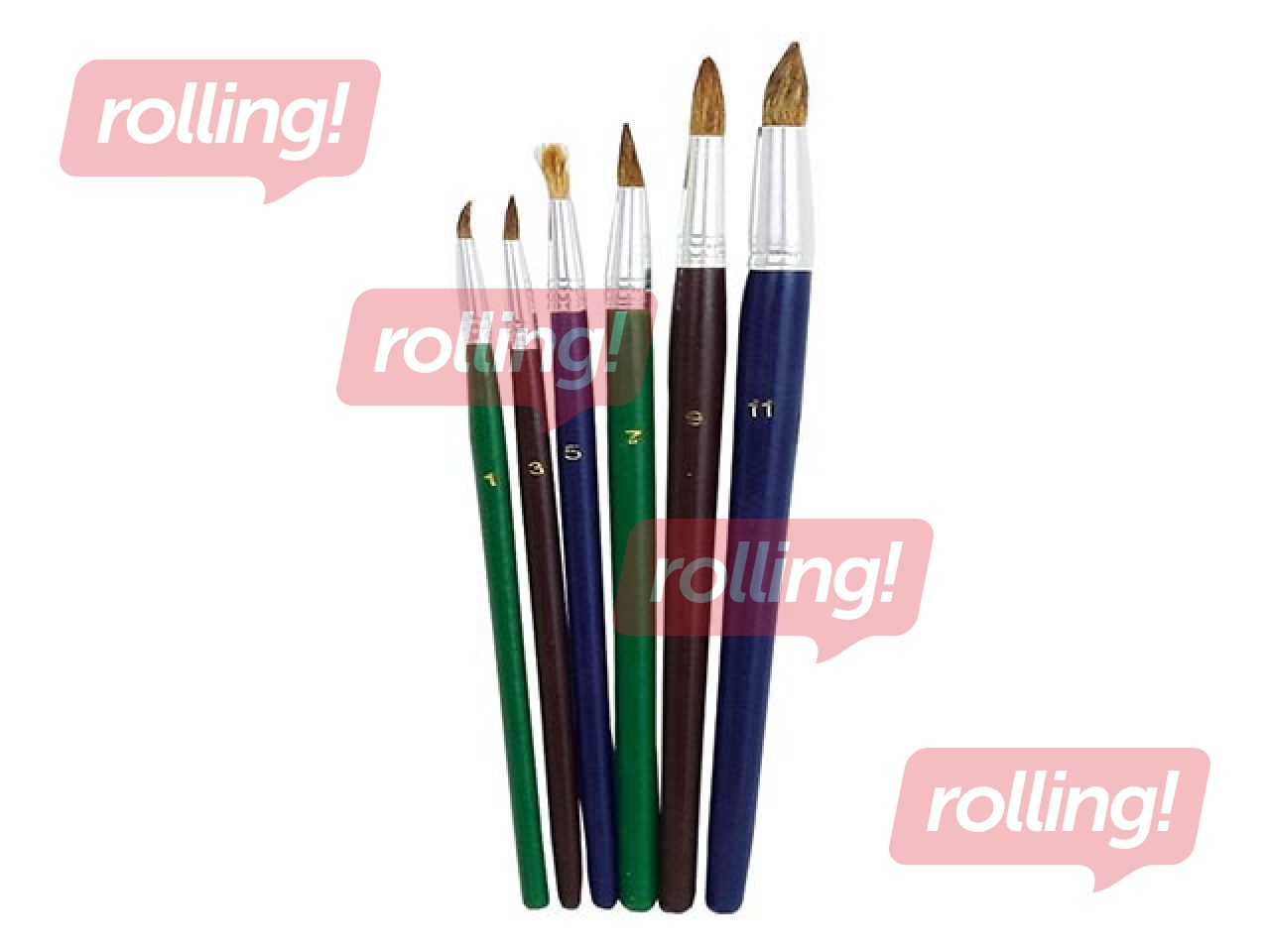 Pintslite komplekt 252A, 6 tk., kitse karv, Nr. 1, 3, 5, 7, 9, 11