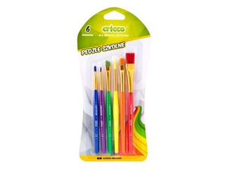 Pintslite komplekt Cricco vesi- ja guašš värvidele, 6 tk