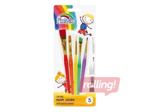 Pintslite komplekt Fiorello vesivärvidele ja temperavärvidele, 5 tk