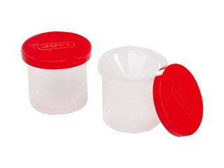 Стакан-непроливайка, с оранжевой крышкой, Jovi