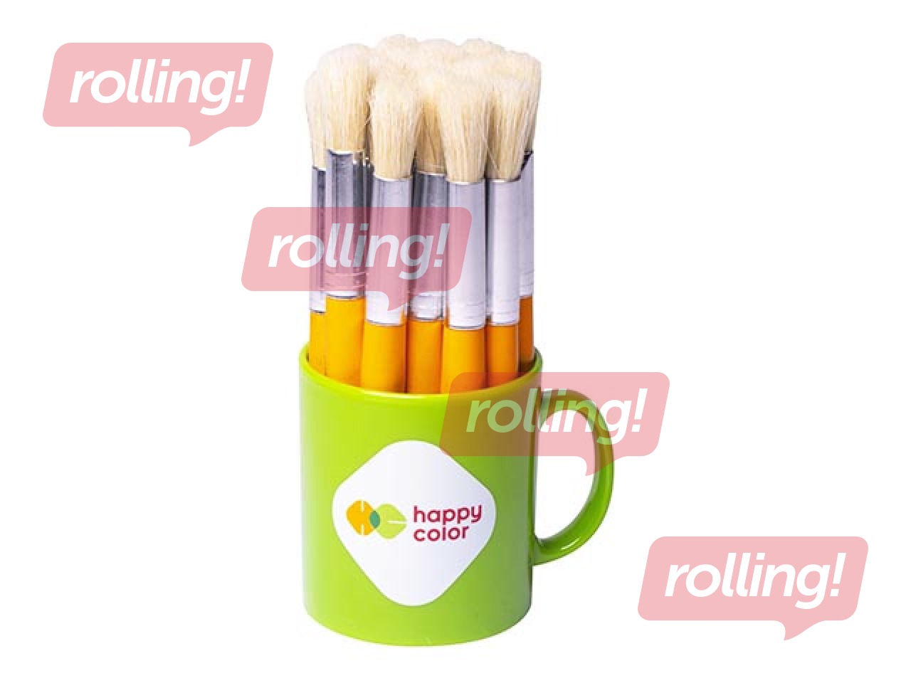 Värvipintslite komplekt lasteaedadele Happy Color, 20 tk