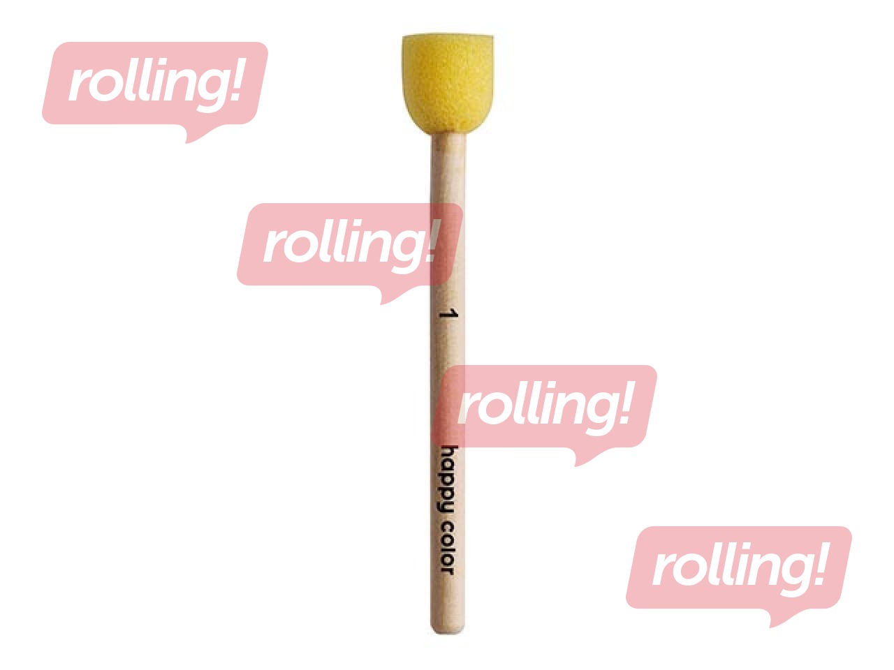 Käsnpintslite komplekt Happy Color, 4 tk