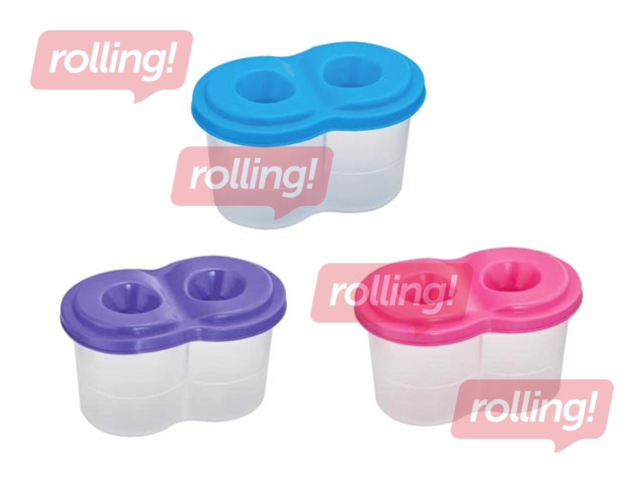 Brush cup double, non-spillable