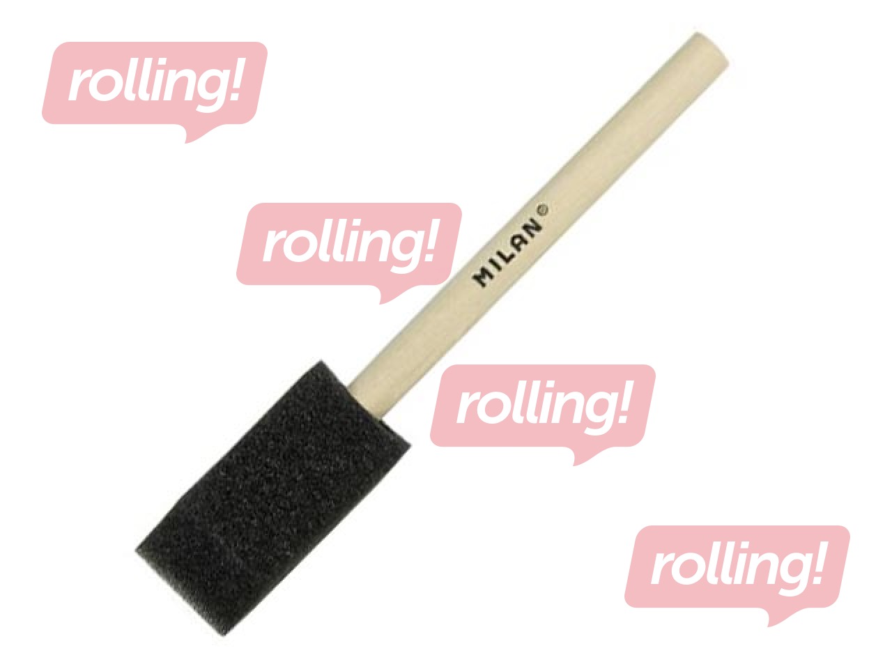 Sponge brush Milan 1321, black, 25 mm