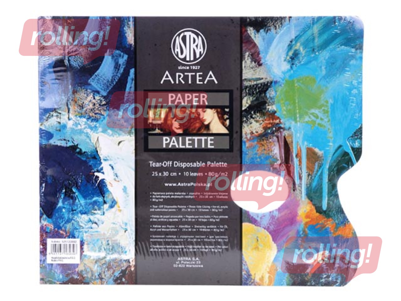 Palette from paper  Astra, 10 sheets, 25x30 cm