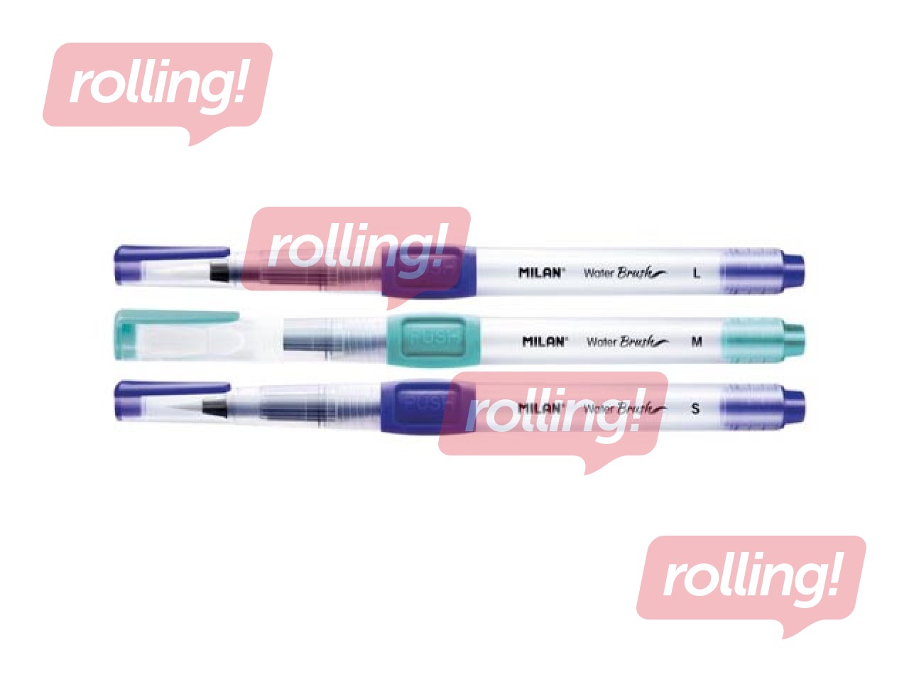 Brush set Milan, for watercolours, refillable