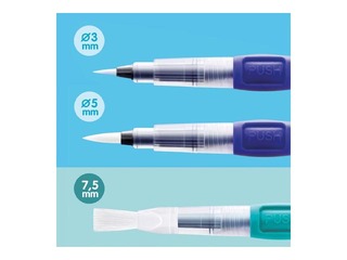 Brush set Milan, for watercolours, refillable