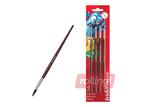 Pintslite komplekt ErichKrause, Jolly Friends, 4 tk.