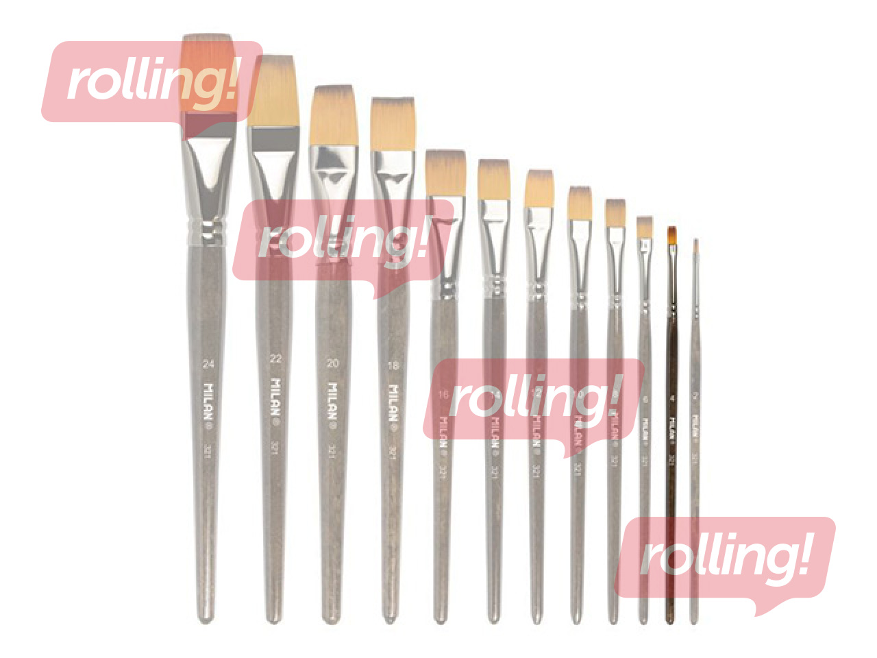 Brush Milan, 321, No.4, flat, synthetic