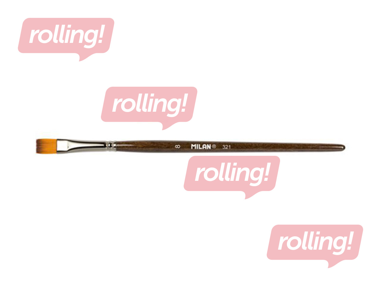 Brush Milan, 321, No.8, flat, synthetic