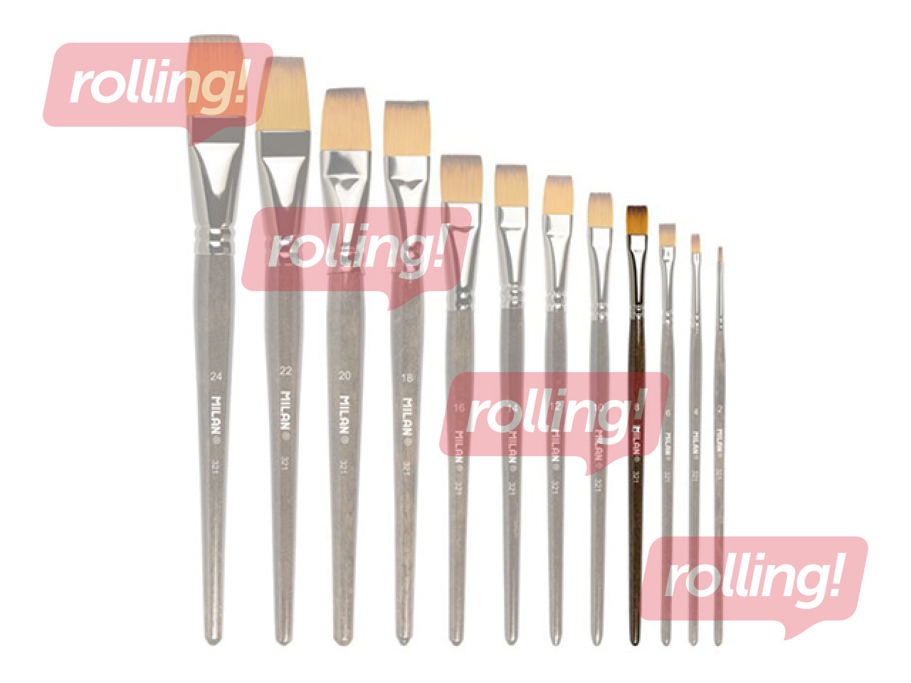 Brush Milan, 321, No.8, flat, synthetic