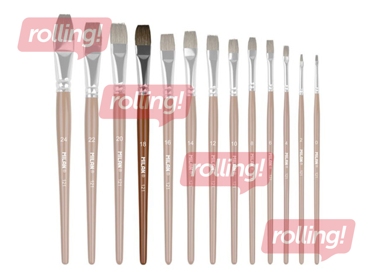 Кисть Milan 121, Nr.18, плоская