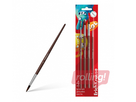 Brush set ErichKrause, Jolly Friends, 4 pcs.