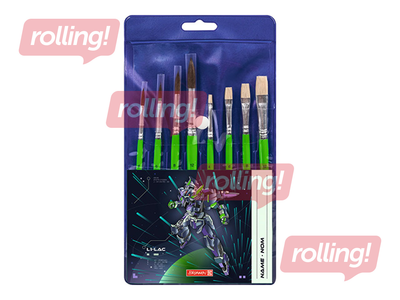 Pintslikomplekt Brunnen Robot Heroes, 8 tk.