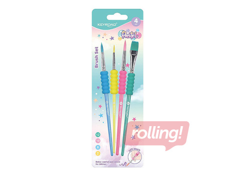 Pintslite komplekt Keyroad, Pastel, 4tk