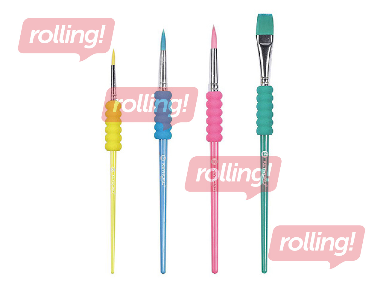 Pintslite komplekt Keyroad, Pastel, 4tk