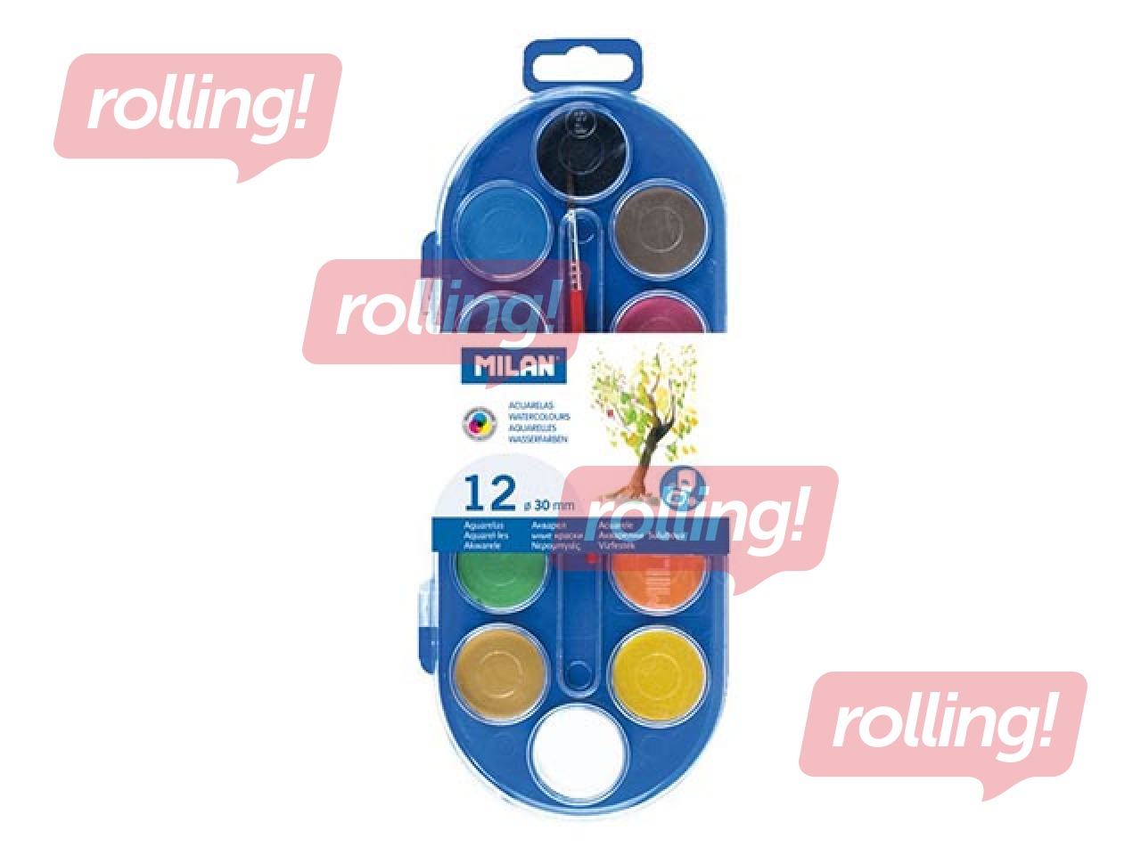 12  veslvärvi komplekt Ø30 mm,  pintsliga