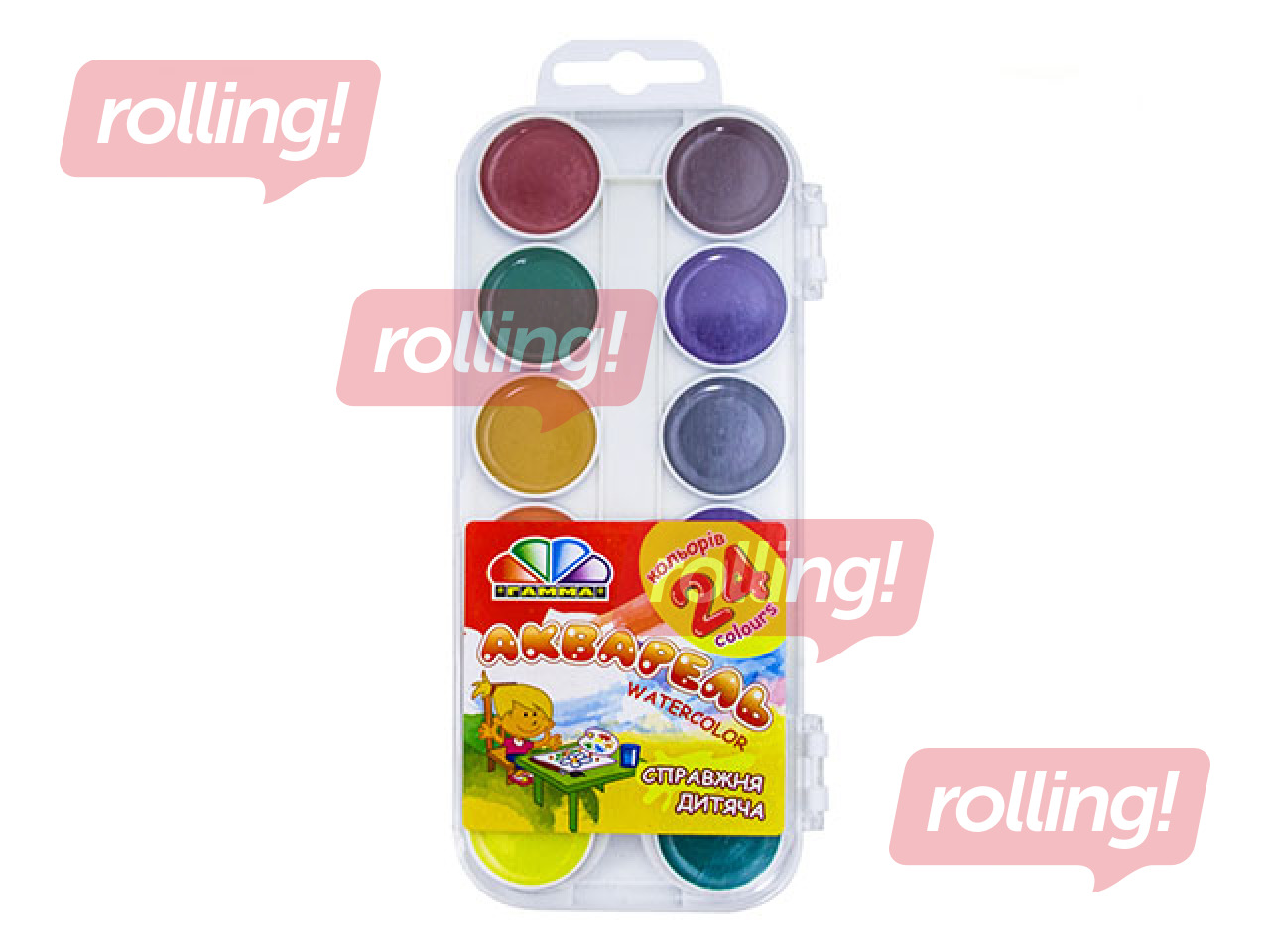 Akvarellid Gamma, 24 värvi