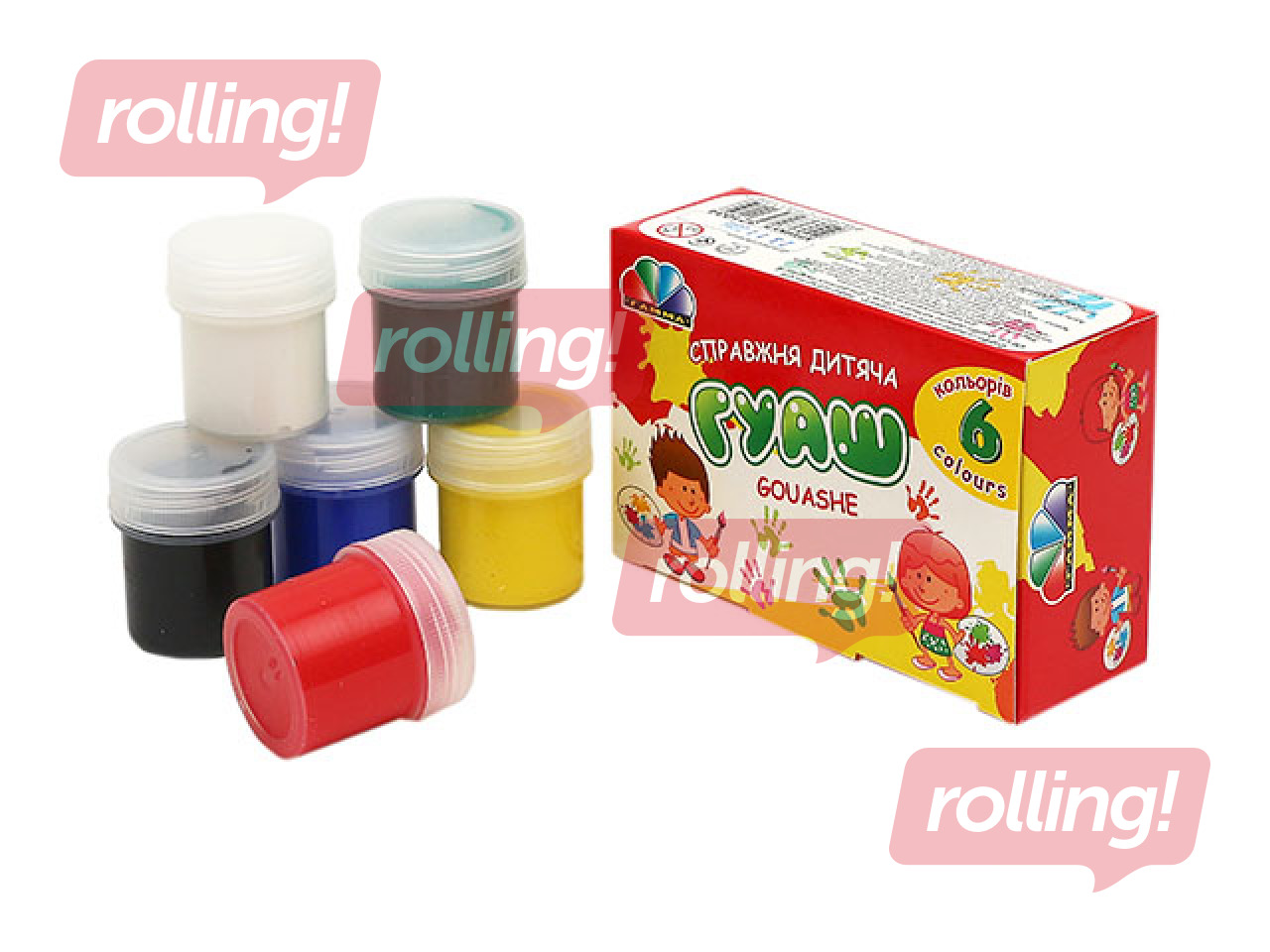 Gouache colors Gamma, 6 colors