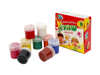 Guaššvärvid Gamma, 9 värvi