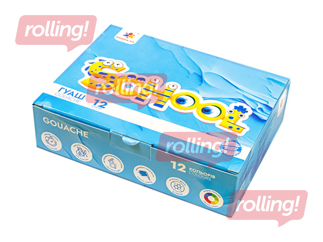 Gouache colors Gamma, 20ml, 12 colors