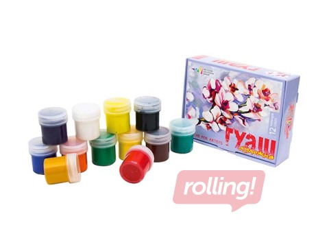 Gouache colors artistic Gamma, 12 colors