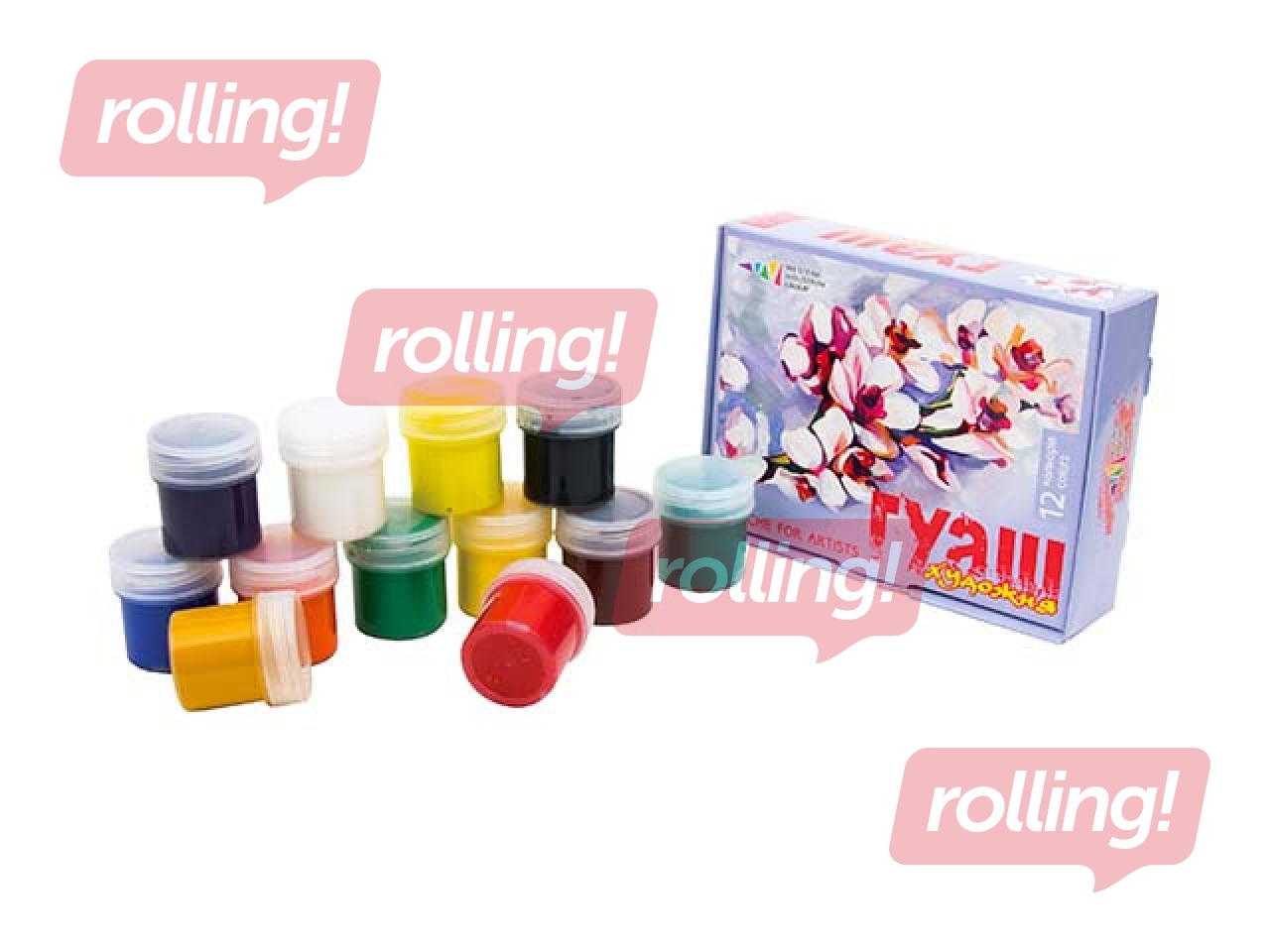 Gouache colors artistic Gamma, 12 colors