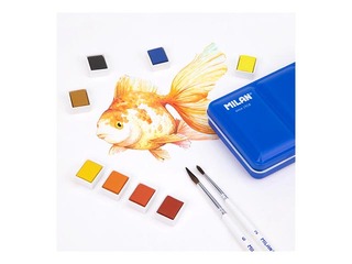 Vesivärvid Milan, 24 värvi, metallkarp