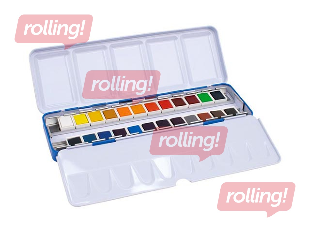 Watercolour paints Milan, 24 colours, metal box