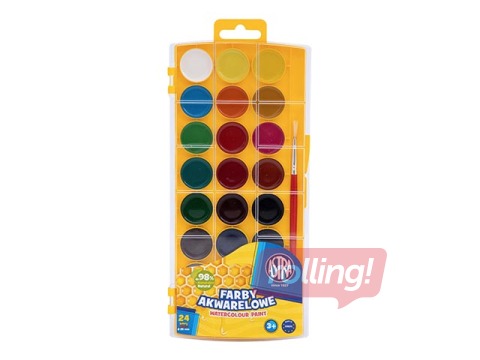 SALE Akvarellid Astra, 24 värvi ja pintsel