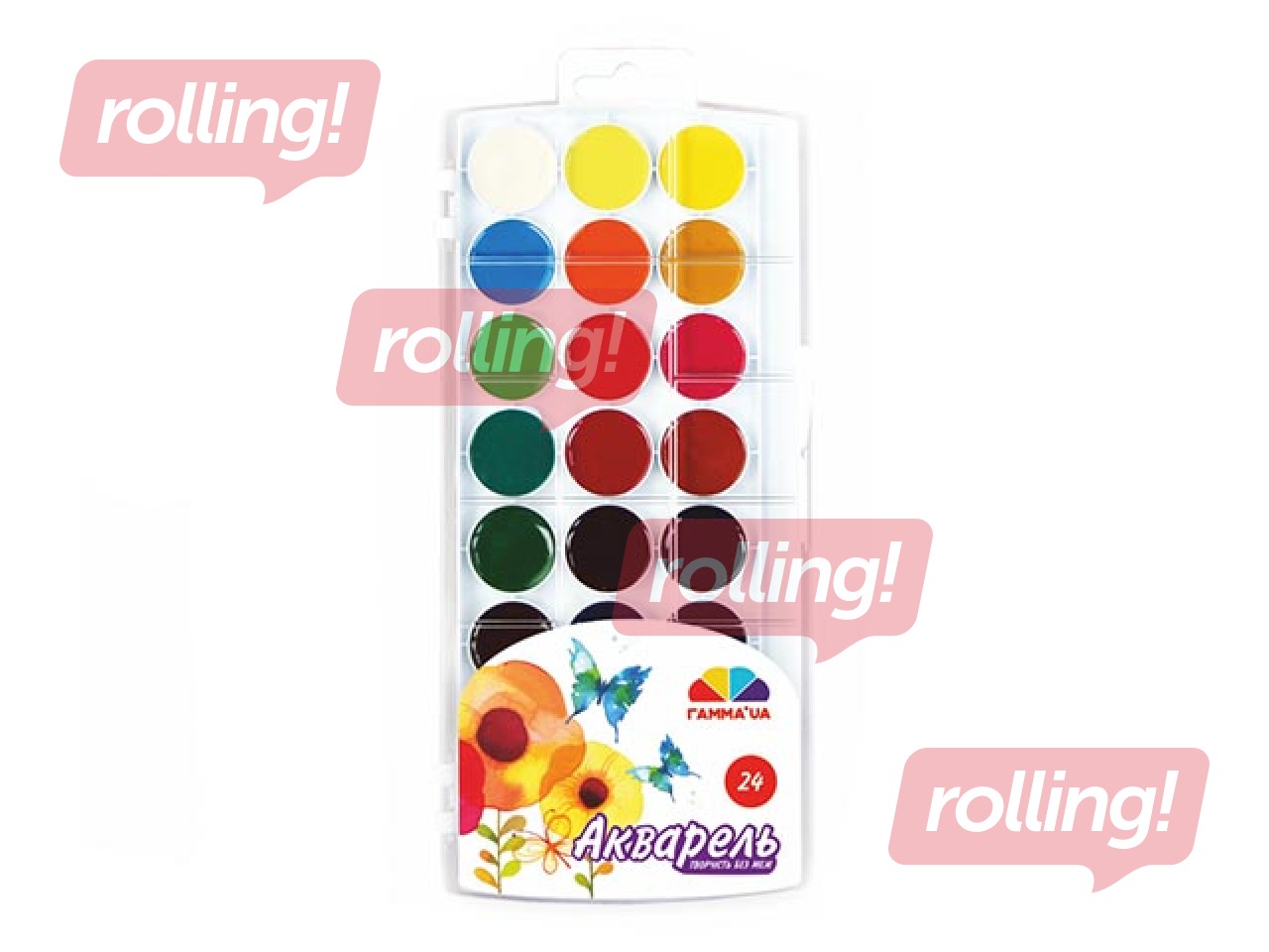 Akvarellid Gamma, 24 värvi