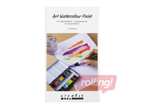 Акварельные краски Creativ Company, металлическая коробка, 12 цветов