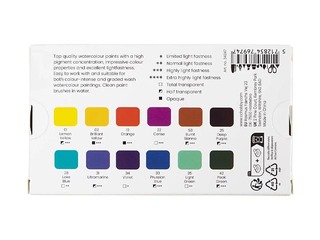 Акварельные краски Creativ Company, металлическая коробка, 12 цветов