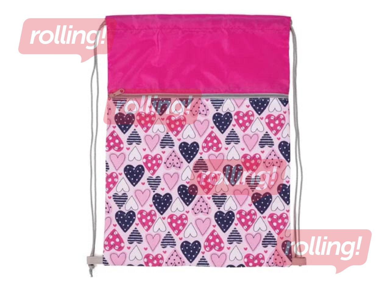 Shoe bag with pocket Hearts