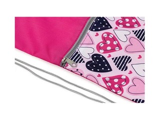 Shoe bag with pocket Hearts