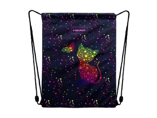 Shoe bag Astra, Head, Golden Effect Rainbow Kitty